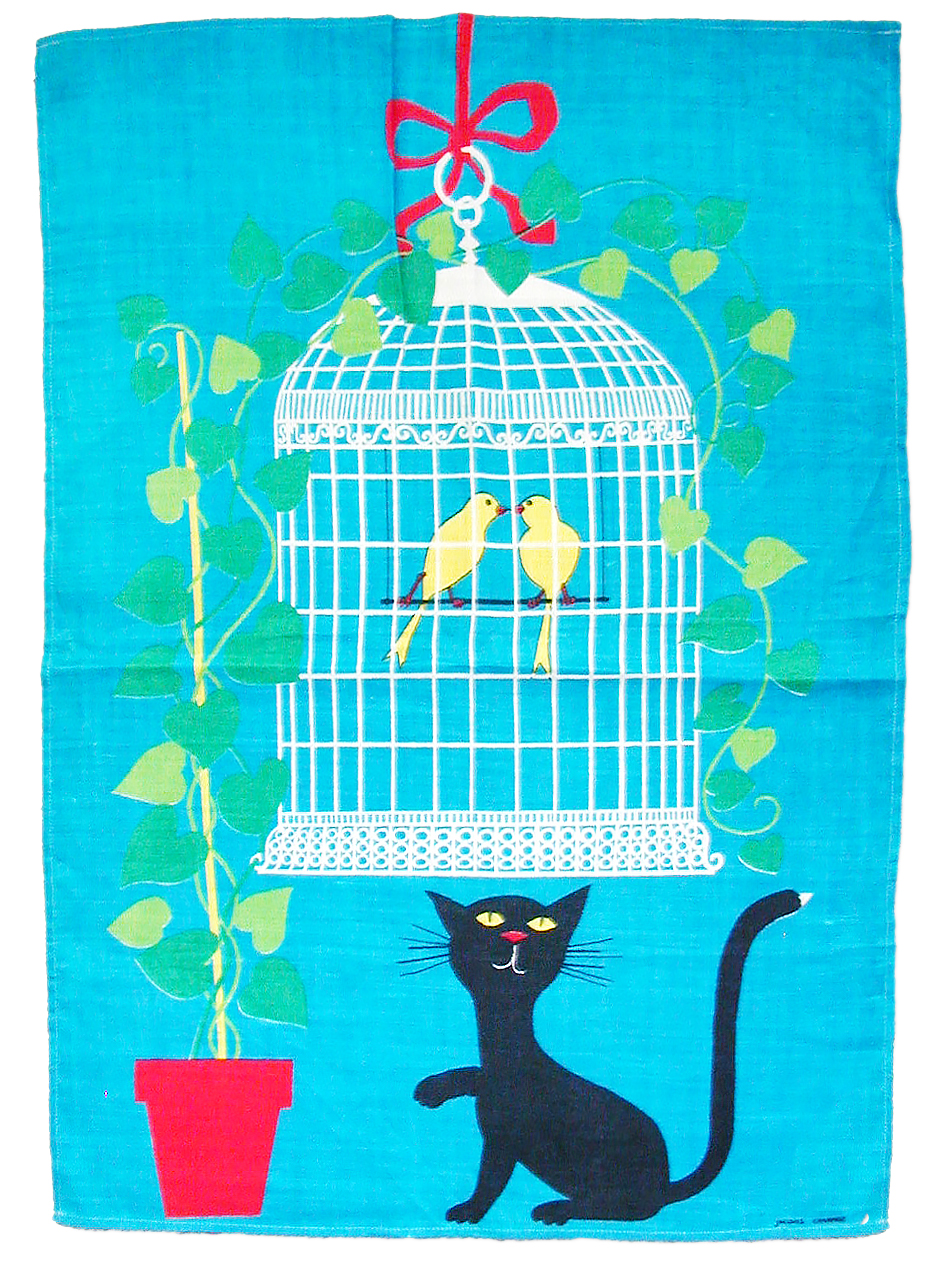 Cat and Bird Cage